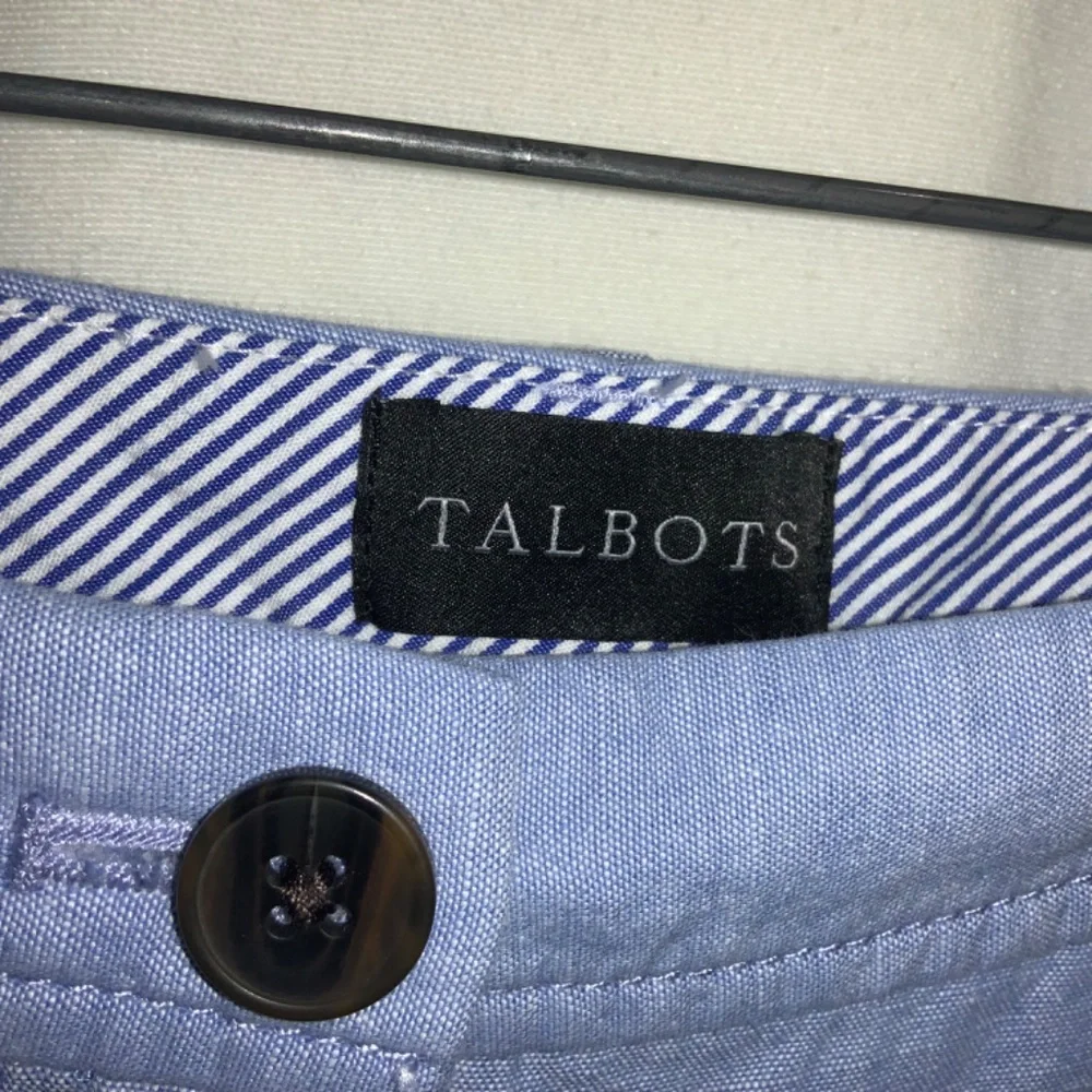 Talbots Relaxed chino pants Sz 6P chambray cotton pockets zip / button - Picture 5 of 9